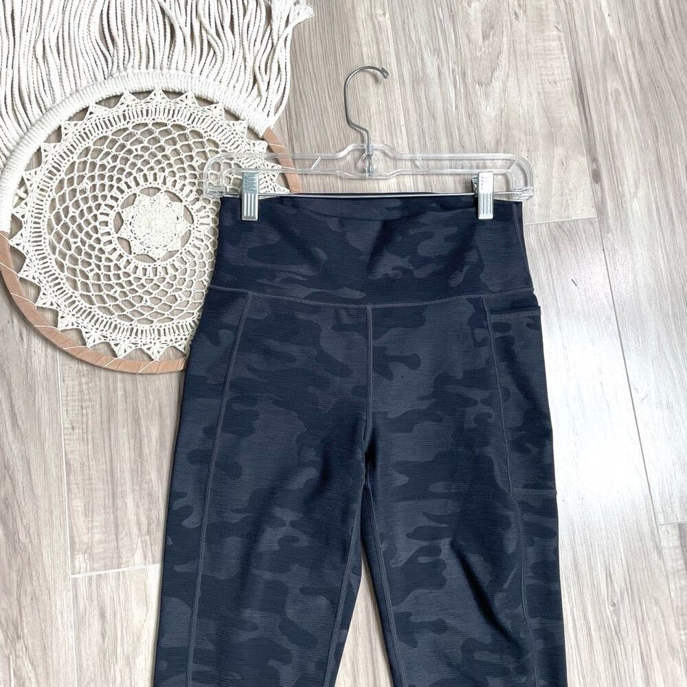 Sweaty Betty Super Sculpt Pocket Camo Leggings In Black Camo Embossed Size M - Picture 3 of 11